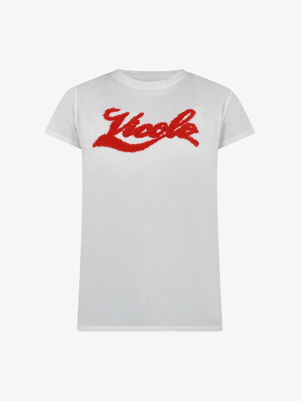 VICOLO T-shirt con logo in spugnetta RB0479 donna cotone bianco Novità