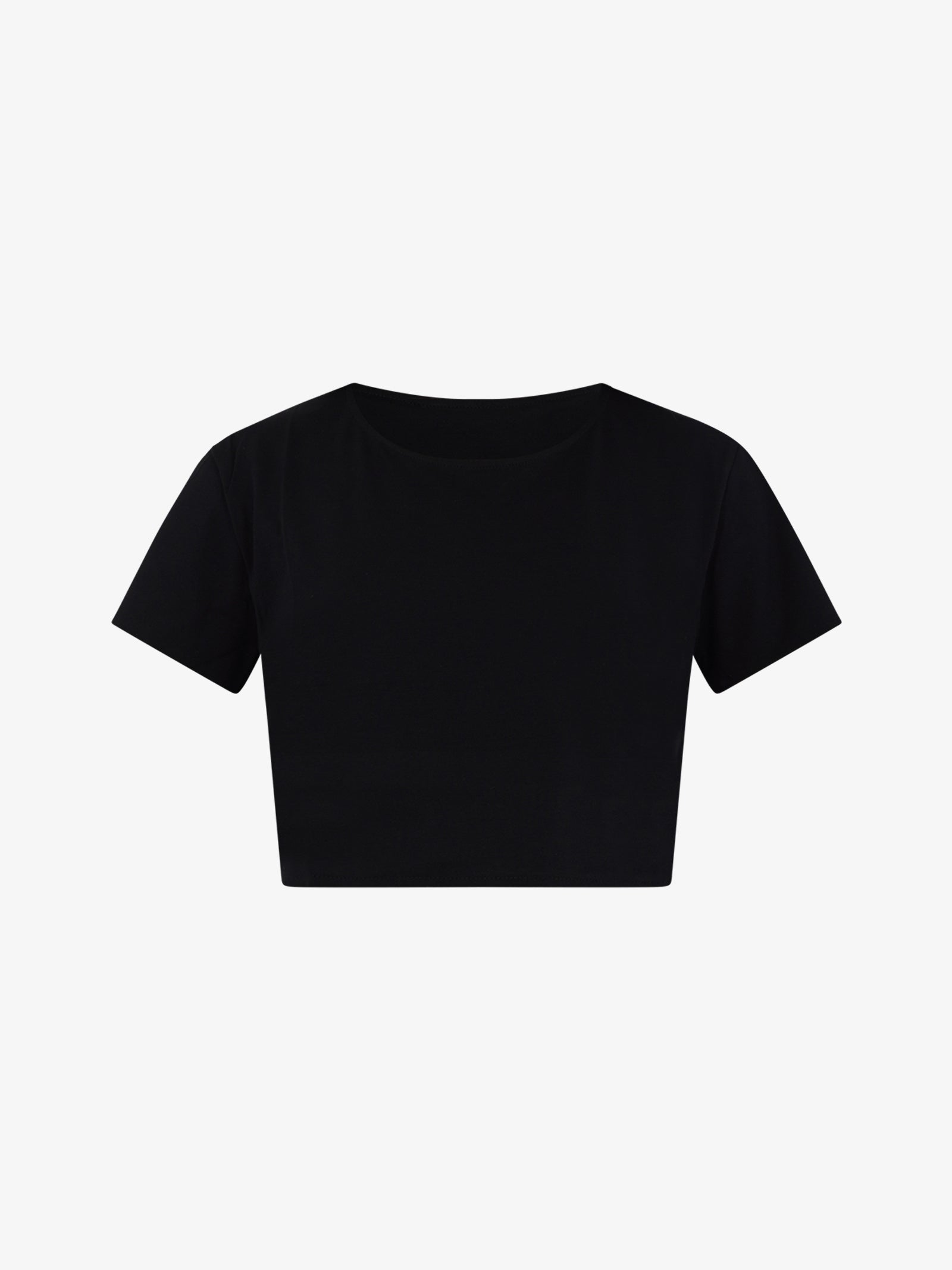 JIJIL T-shirt top cropped TS224 donna cotone nero Presa