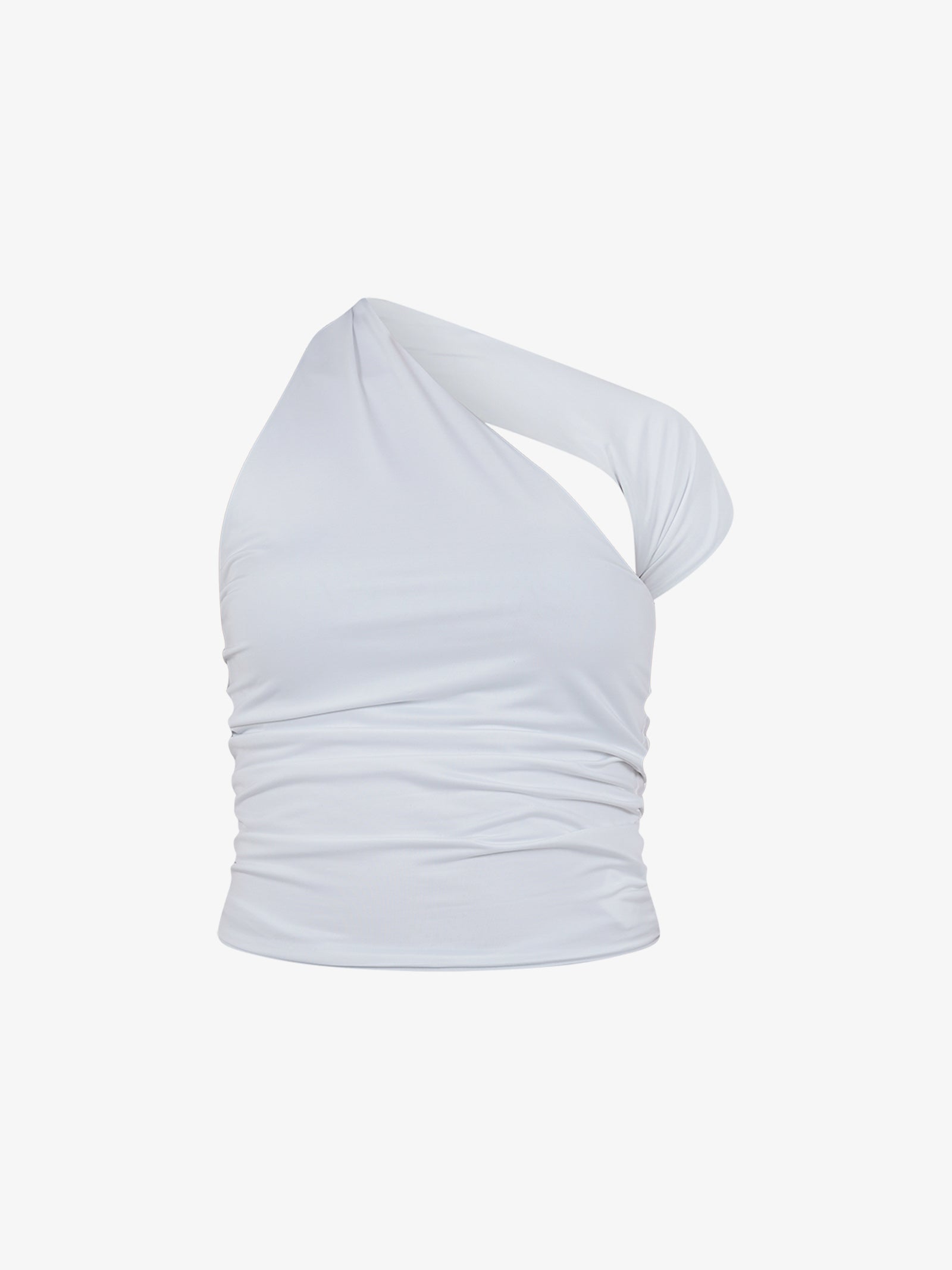 JIJIL T-shirt top monospalla asimmetrico TS217 donna bianco Offerta