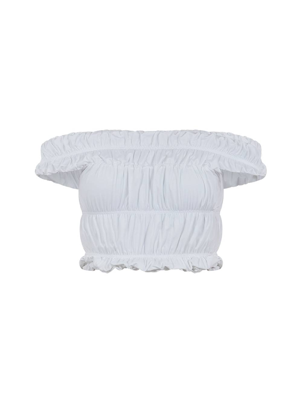JIJIL Canotta cropped elasticizzata CN228 donna bianco Economico