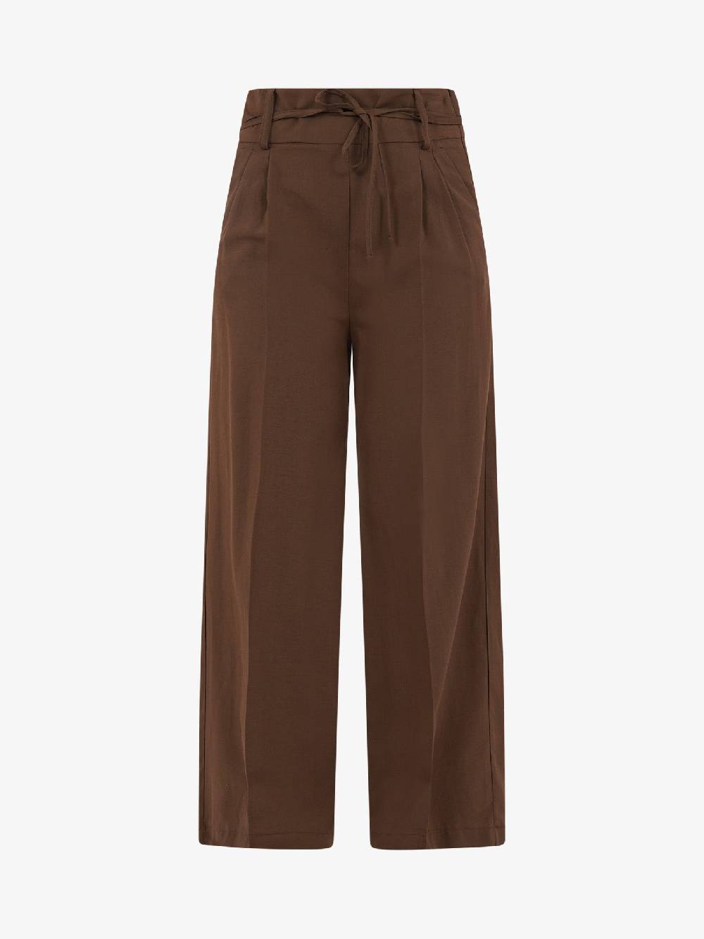 VICOLO Pantalone con coulisse e laccio TB1550 donna viscosa marrone In Vendita