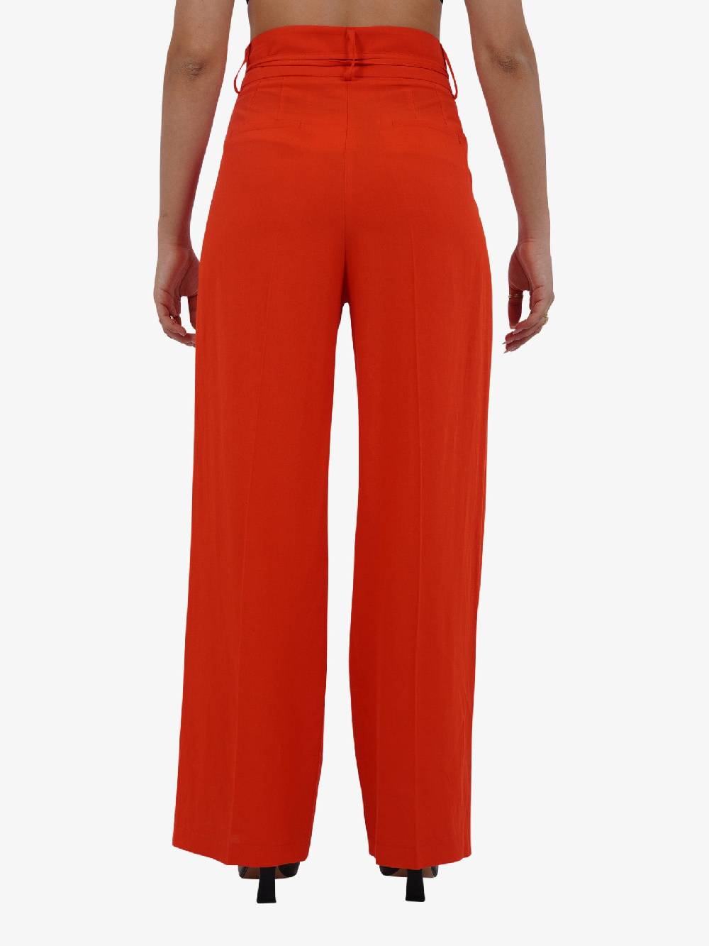 VICOLO Pantalone con coulisse e laccio TB1550 donna viscosa rosso Vendita Calda