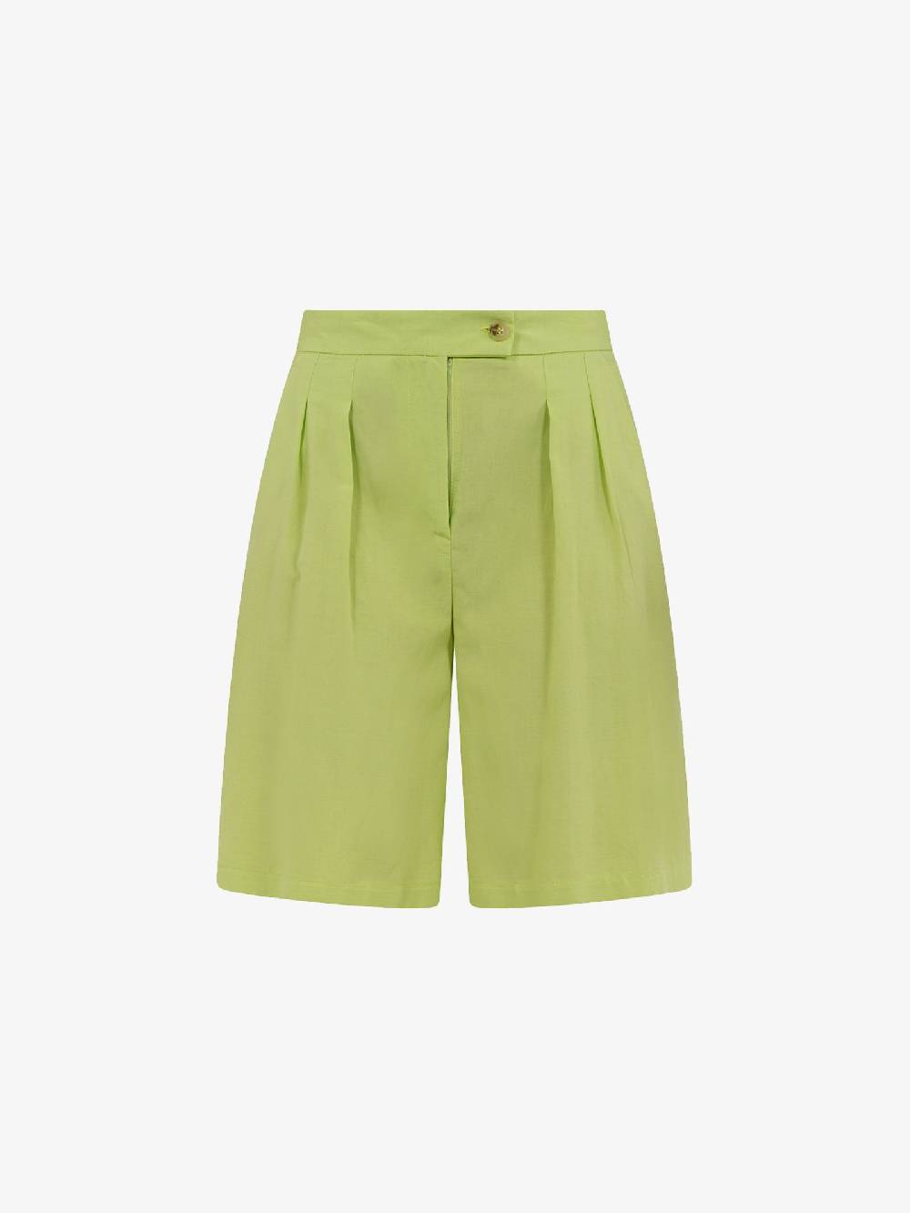 VICOLO Bermuda con pieghe TB1568 donna viscosa verde In Saldo