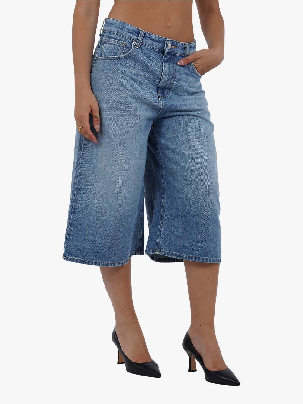 VICOLO Bermuda jeans lungo DB5340 donna cotone denim 2025