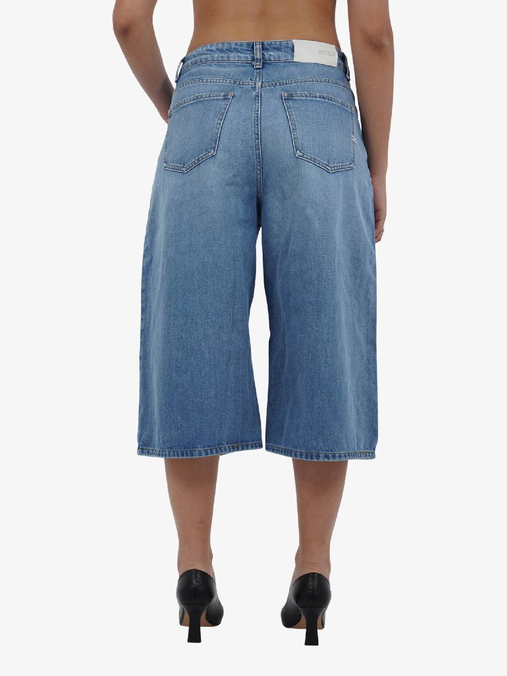 VICOLO Bermuda jeans lungo DB5340 donna cotone denim 2025