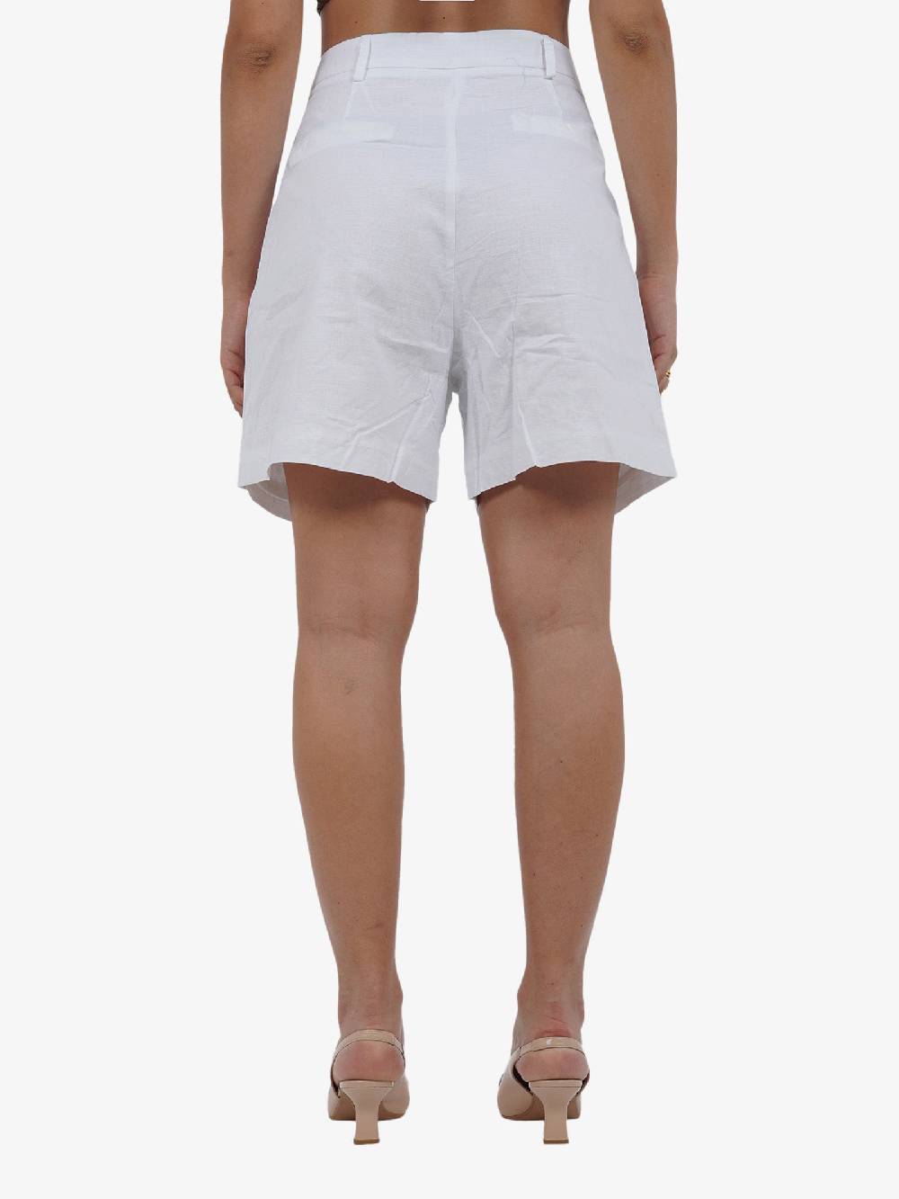 GLAMOROUS Shorts lunghezza media GS0795 donna cotone bianco Italy