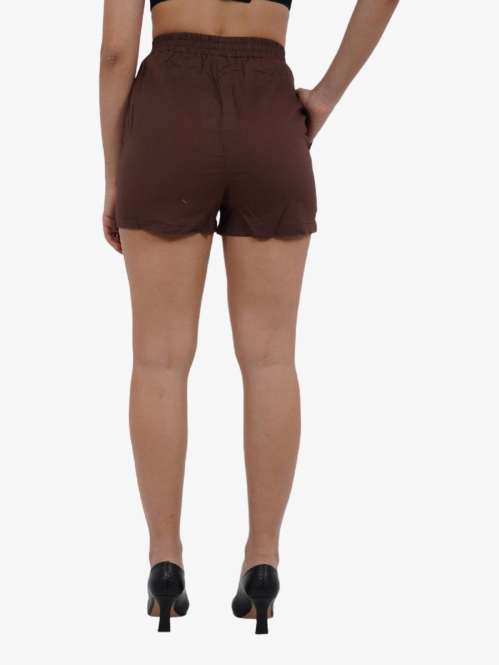 GLAMOROUS Shorts con elastico CK7508 donna cotone marrone Italia