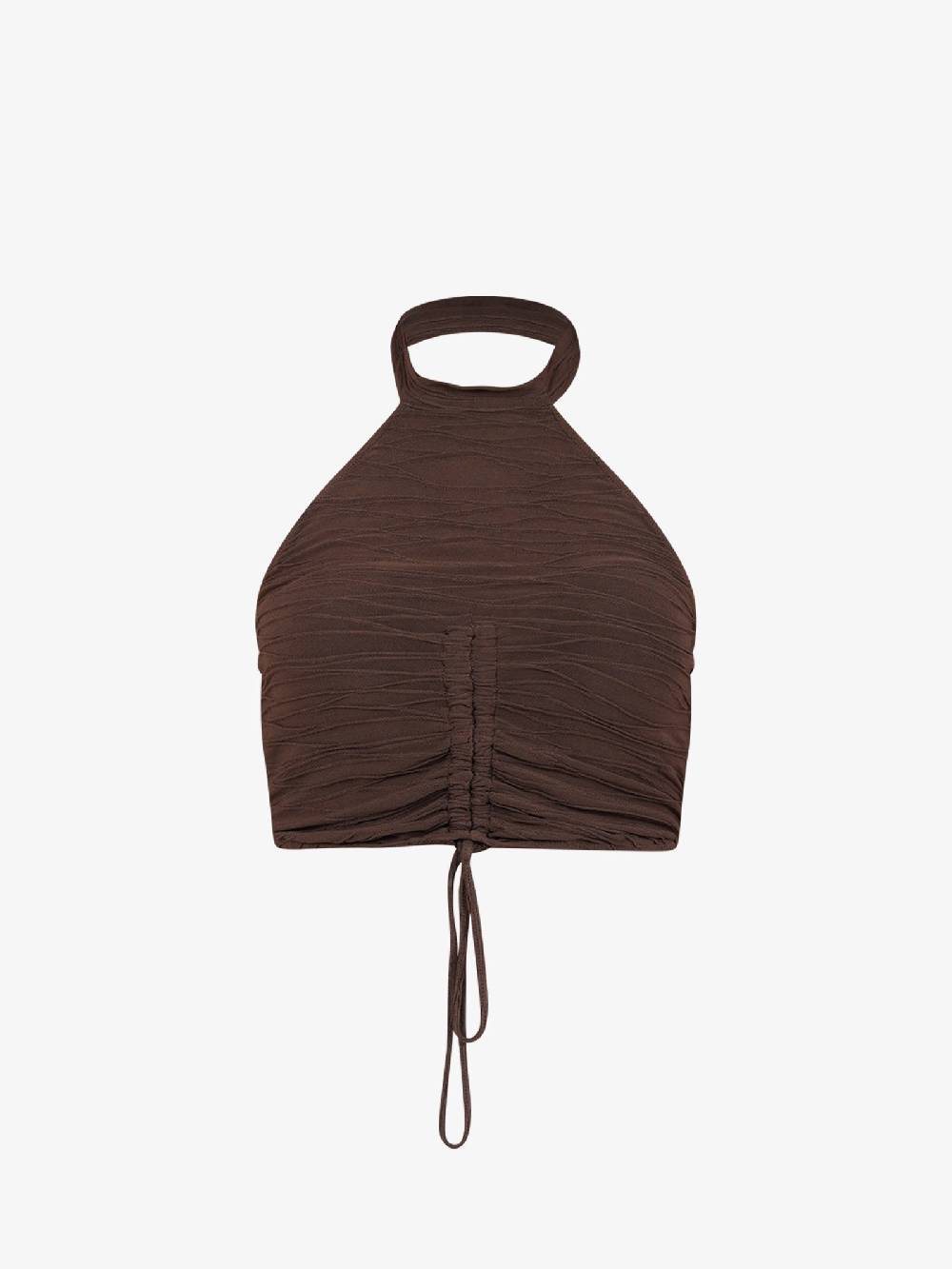 HAVE ONE Top con arricciatura RVS-L120 donna viscosa marrone Vendita