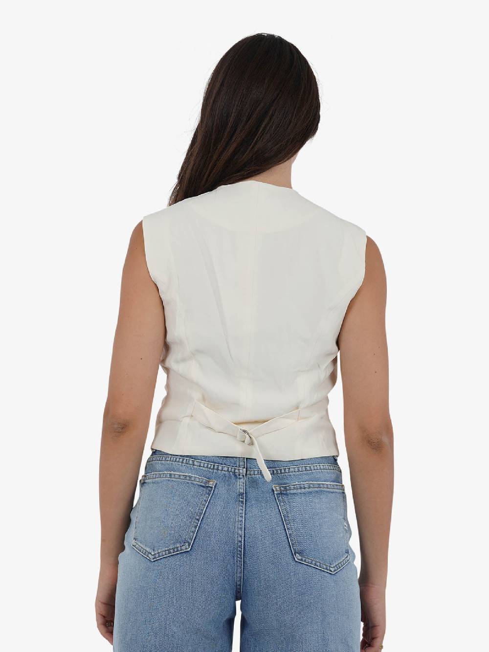 GLAMOROUS Top gilet GS0562 donna beige Qualità Garantita