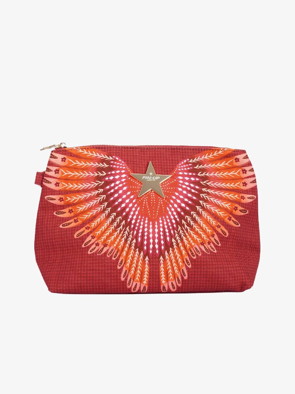 PIN UP Pochette stampa Wings PE003XB donna canvas marrone Sottocosto