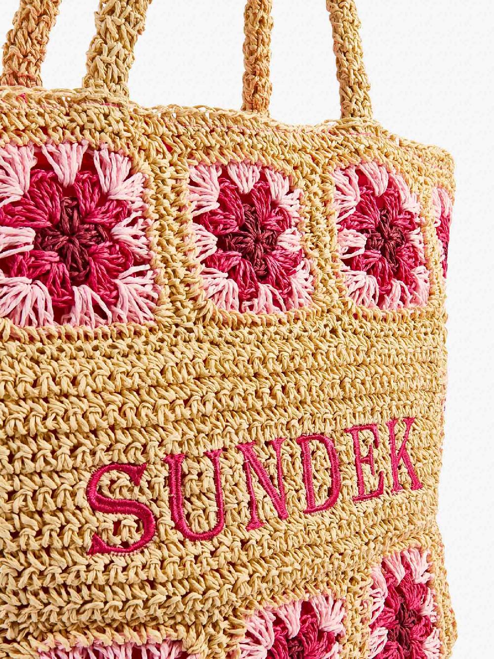 SUNDEK Borsa a mano TERRA PAPER AW745ABPA100 donna beige Qualità