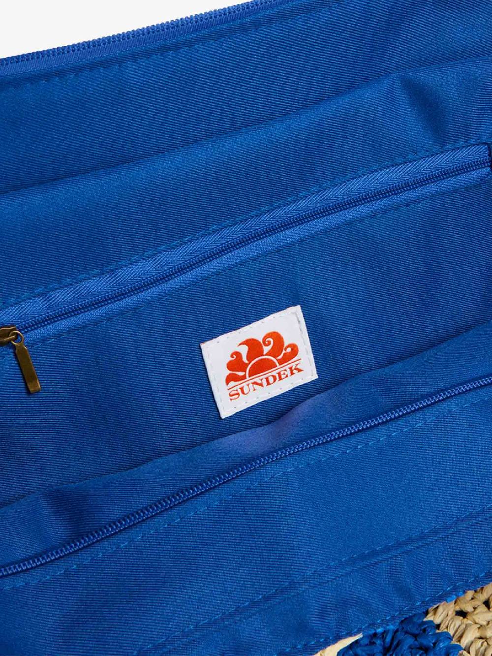 SUNDEK Borsa a mano VITA PAPER STRAW AW743ABPA100 donna blu Vendita