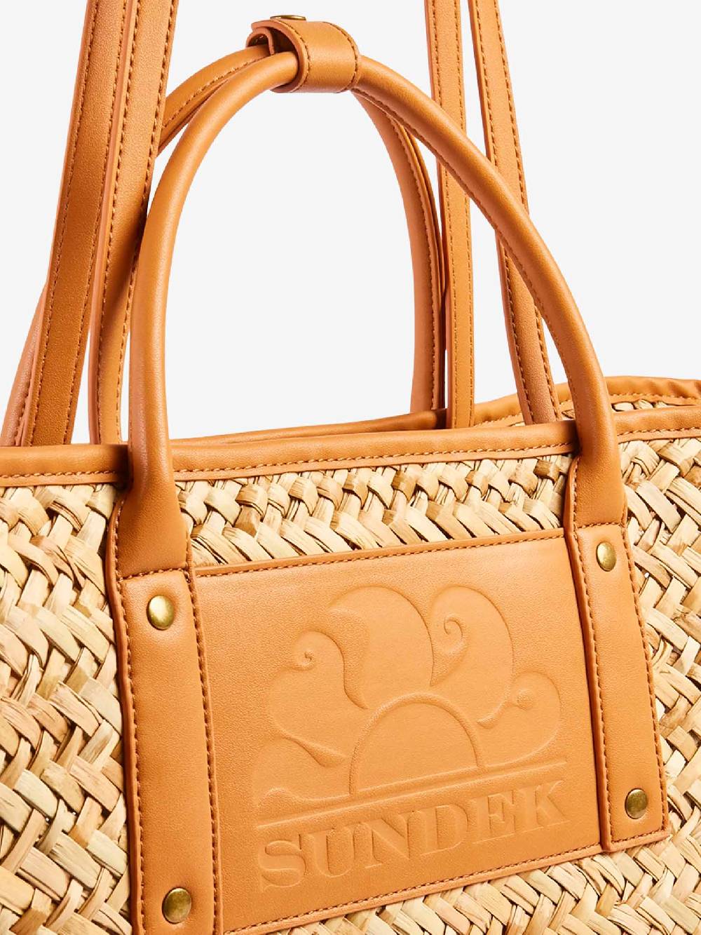 SUNDEK Borsa a mano FRAN BIG TOTE AW631ABST100 donna ramié beige Soddisfazione Garantita