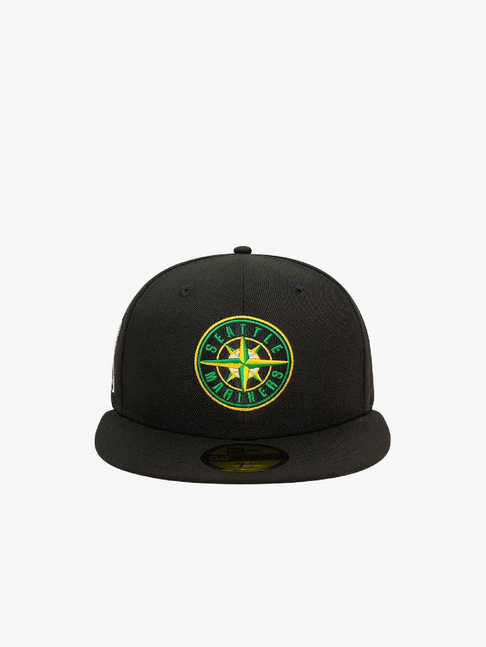 NEW ERA Cappello 59FIFTY Seattle Mariners MLB Cooperstown Alternative 60503344 uomo cotone nero Offerta speciale della fabbrica