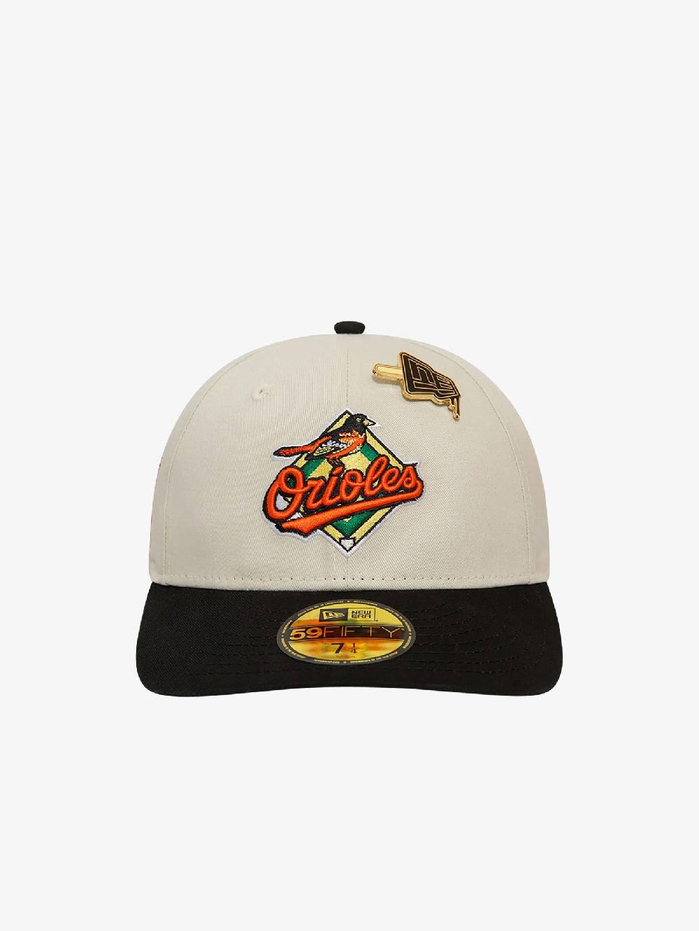 NEW ERA Cappello 59FIFTY Low Profile Baltimore Orioles MLB Pin 60503332 uomo cotone beige Offerte