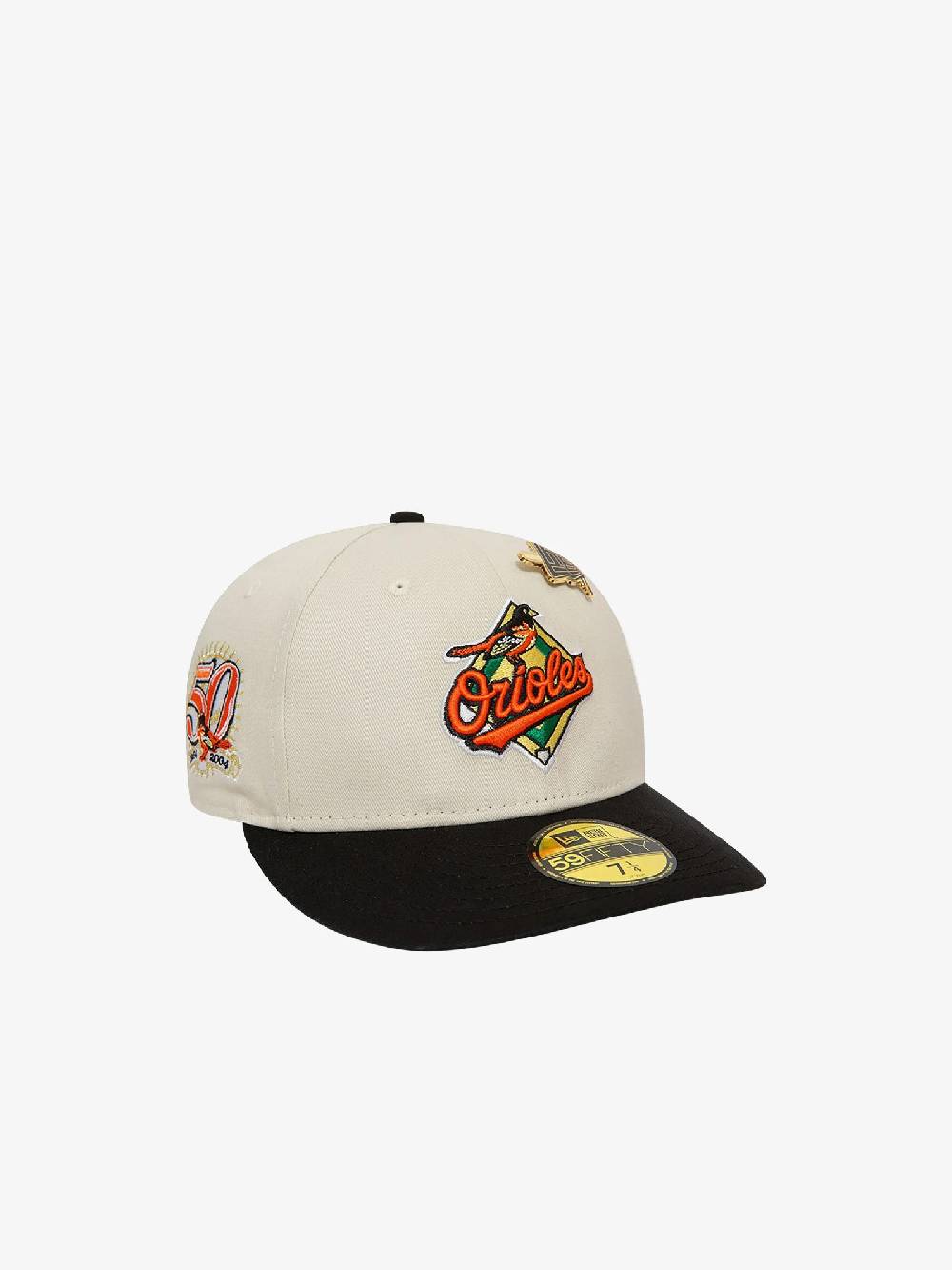 NEW ERA Cappello 59FIFTY Low Profile Baltimore Orioles MLB Pin 60503332 uomo cotone beige Offerte
