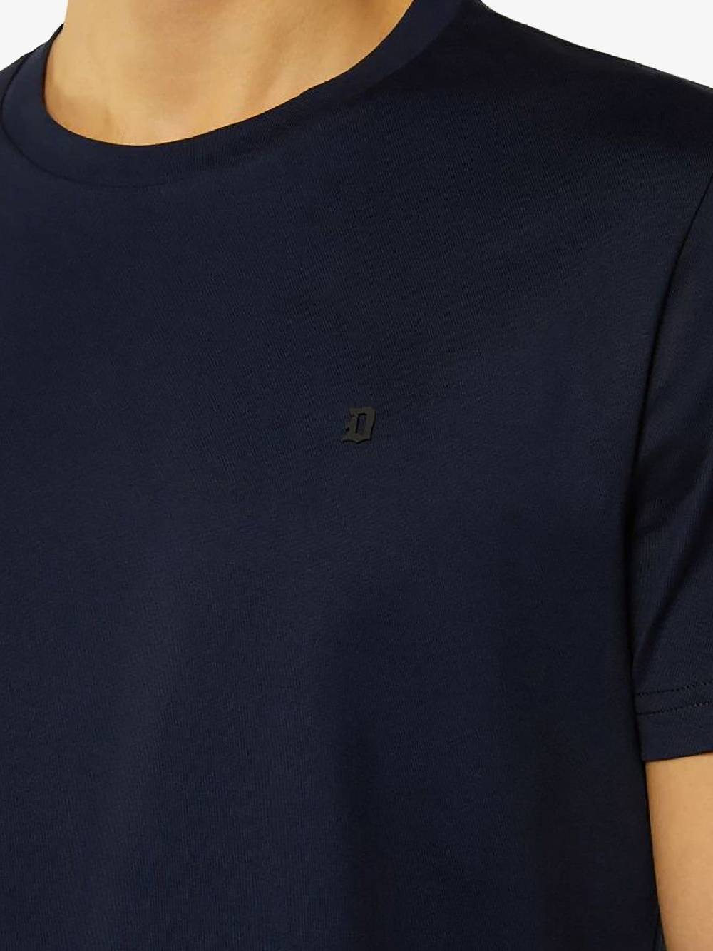 DONDUP T-shirt in jersey US198 JF0271U ZL4 DU uomo cotone blu Consegna Veloce
