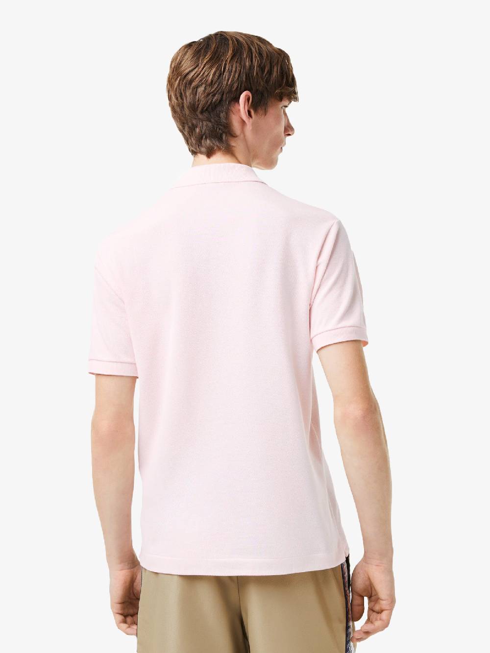 LACOSTE Polo regolare uomo in cotone rosa Fino Al -60%