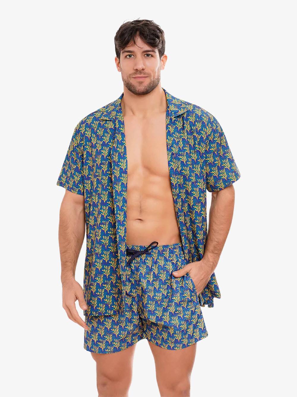 MOVE BEACHWEAR Camicia Bowling con stampa CAMICIA PRINT 24 uomo multicolor In Vendita