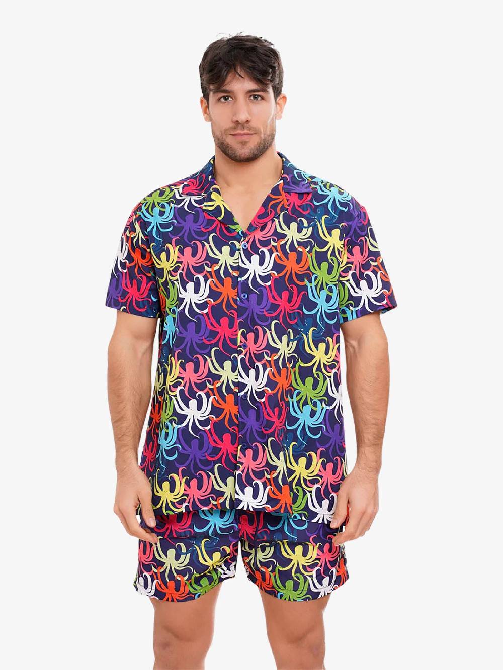 MOVE BEACHWEAR Camicia Bowling con stampa CAMICIA PRINT 24 uomo multicolor Saldi