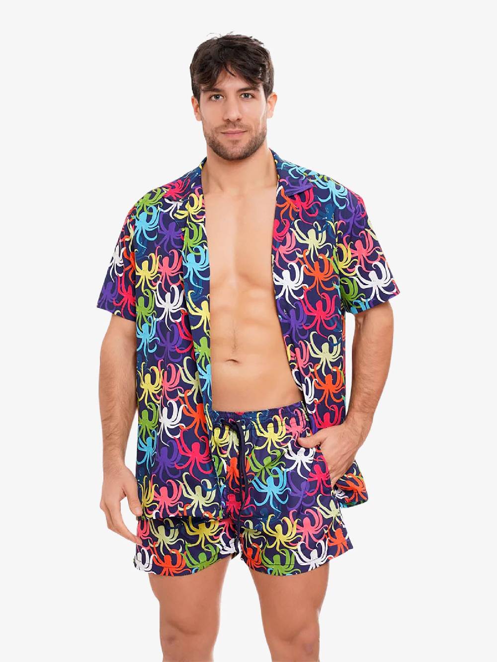 MOVE BEACHWEAR Camicia Bowling con stampa CAMICIA PRINT 24 uomo multicolor Saldi