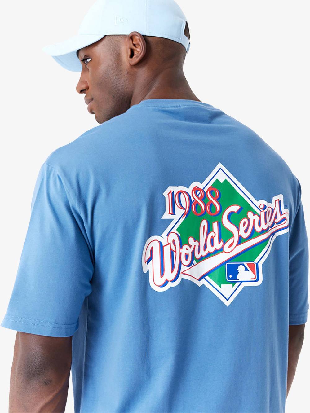 NEW ERA T-shirt Oversize LA Dodgers MLB World Series 60502659 uomo cotone azzurro Offerte