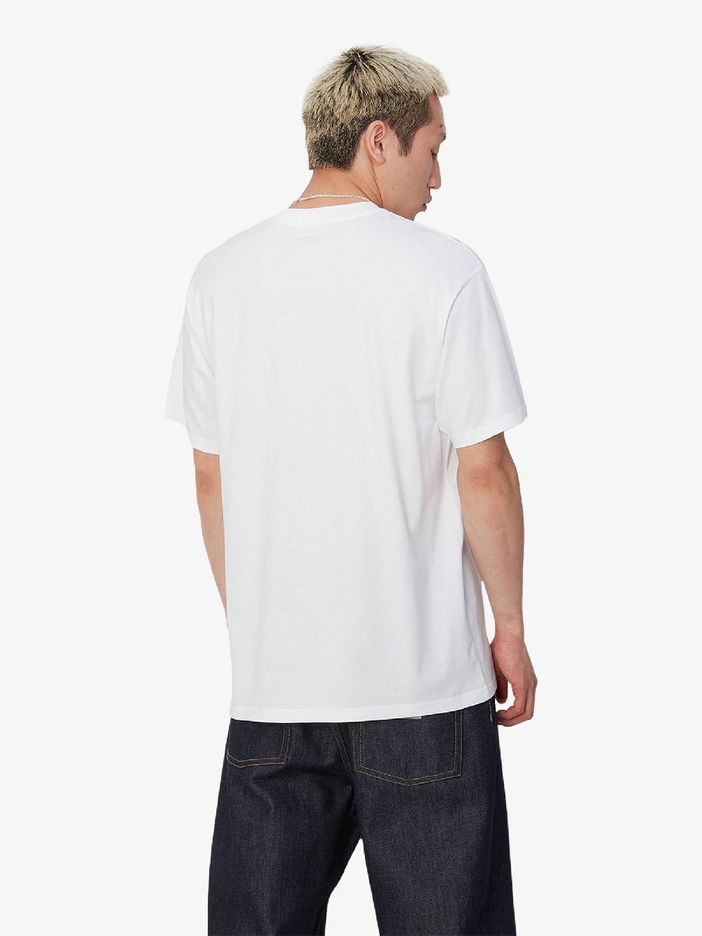 CARHARTT WIP T-shirt S/S Amour Pocket I033675_ uomo cotone bianco Vendita Calda