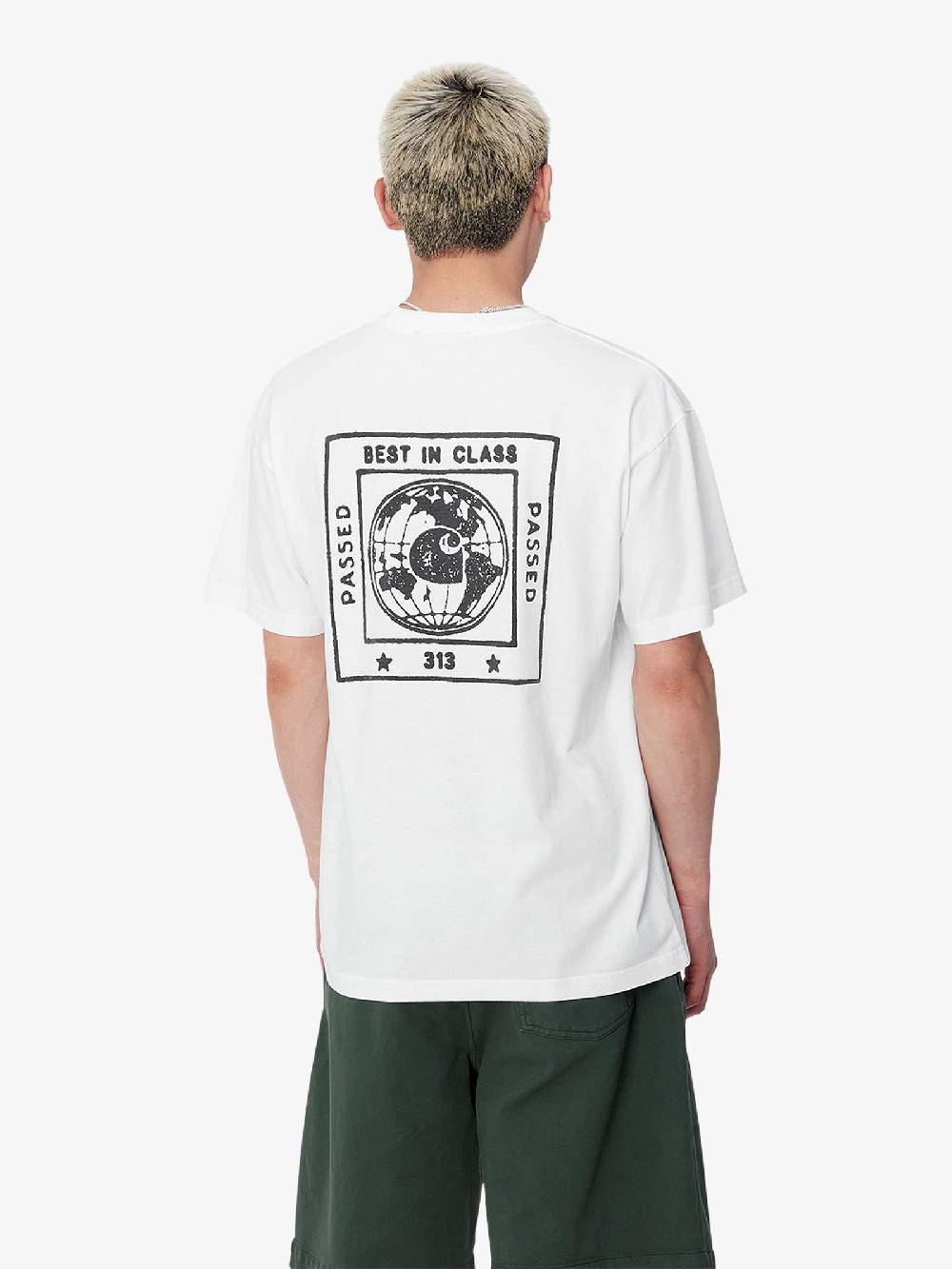 CARHARTT WIP T-shirt S/S Stamp I033670_ uomo cotone bianco Saldi Di Fabbrica