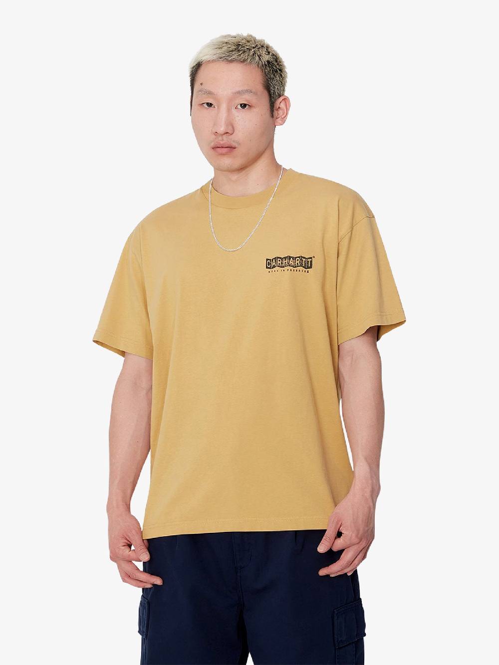 CARHARTT WIP T-shirt S/S Stamp I033670_ uomo cotone beige I Più Venduti