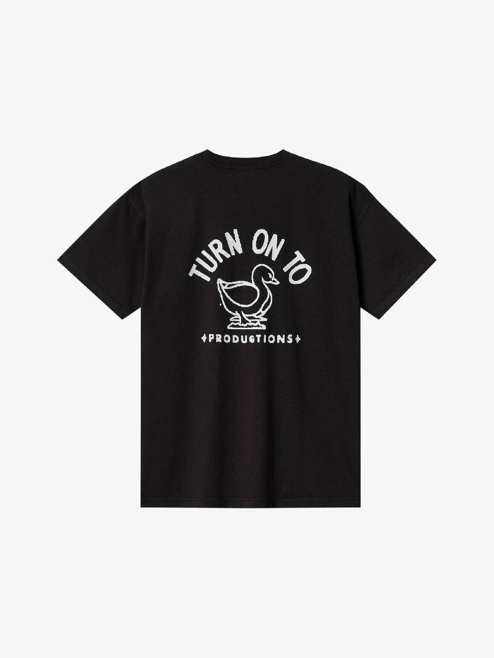 CARHARTT WIP T-shirt S/S Stamp I033670_ uomo cotone nero Vendite Flash