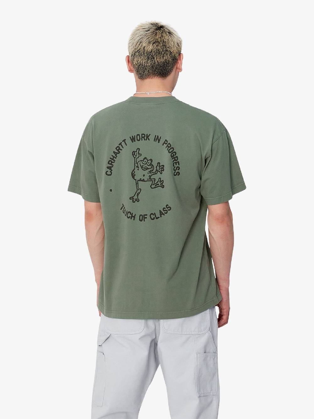 CARHARTT WIP T-shirt S/S Stamp I033670_ uomo cotone verde Negozio