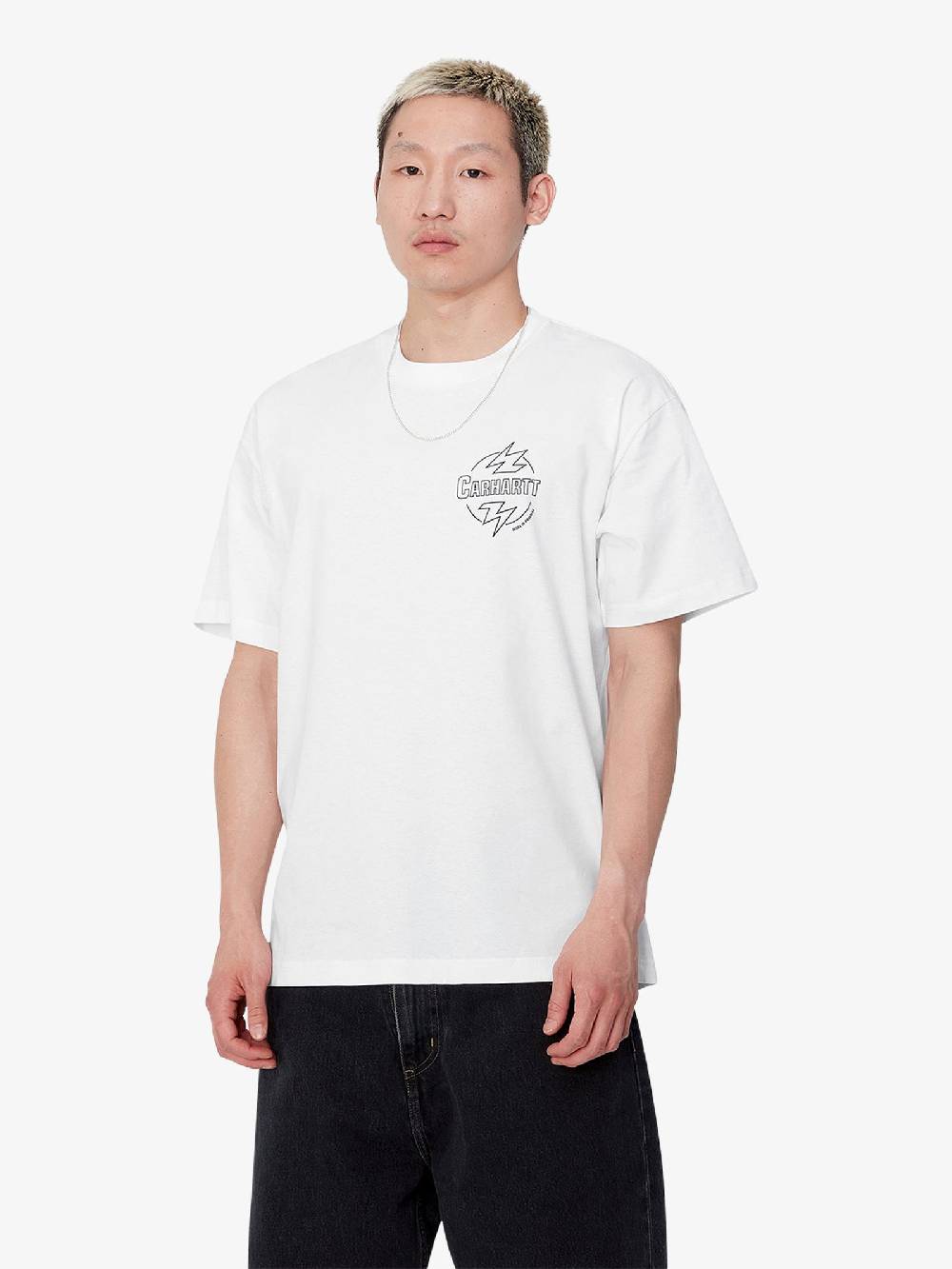 CARHARTT WIP T-shirt S/S Ablaze I033639_ uomo cotone bianco In Saldo