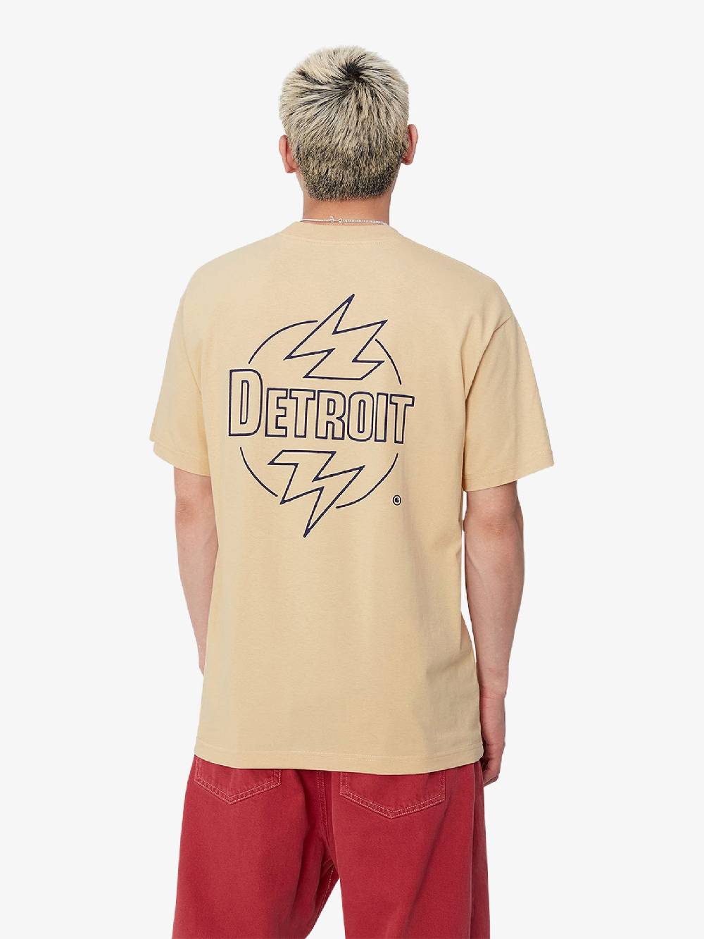 CARHARTT WIP T-shirt S/S Ablaze I033639_ uomo cotone beige Nuova