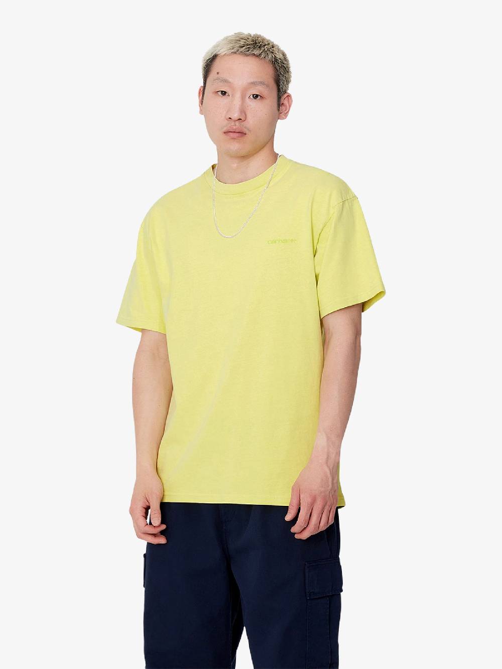 CARHARTT WIP T-shirt S/S Duster Script I033622_ uomo cotone giallo Italia