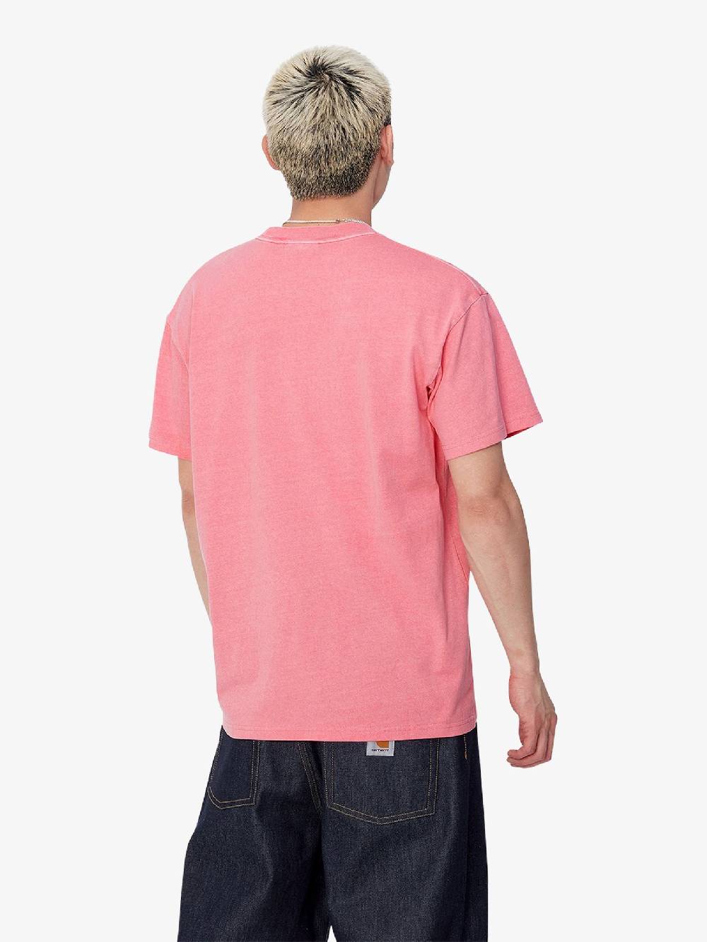 CARHARTT WIP T-shirt S/S Duster Script I033622_ uomo cotone rosa In Linea