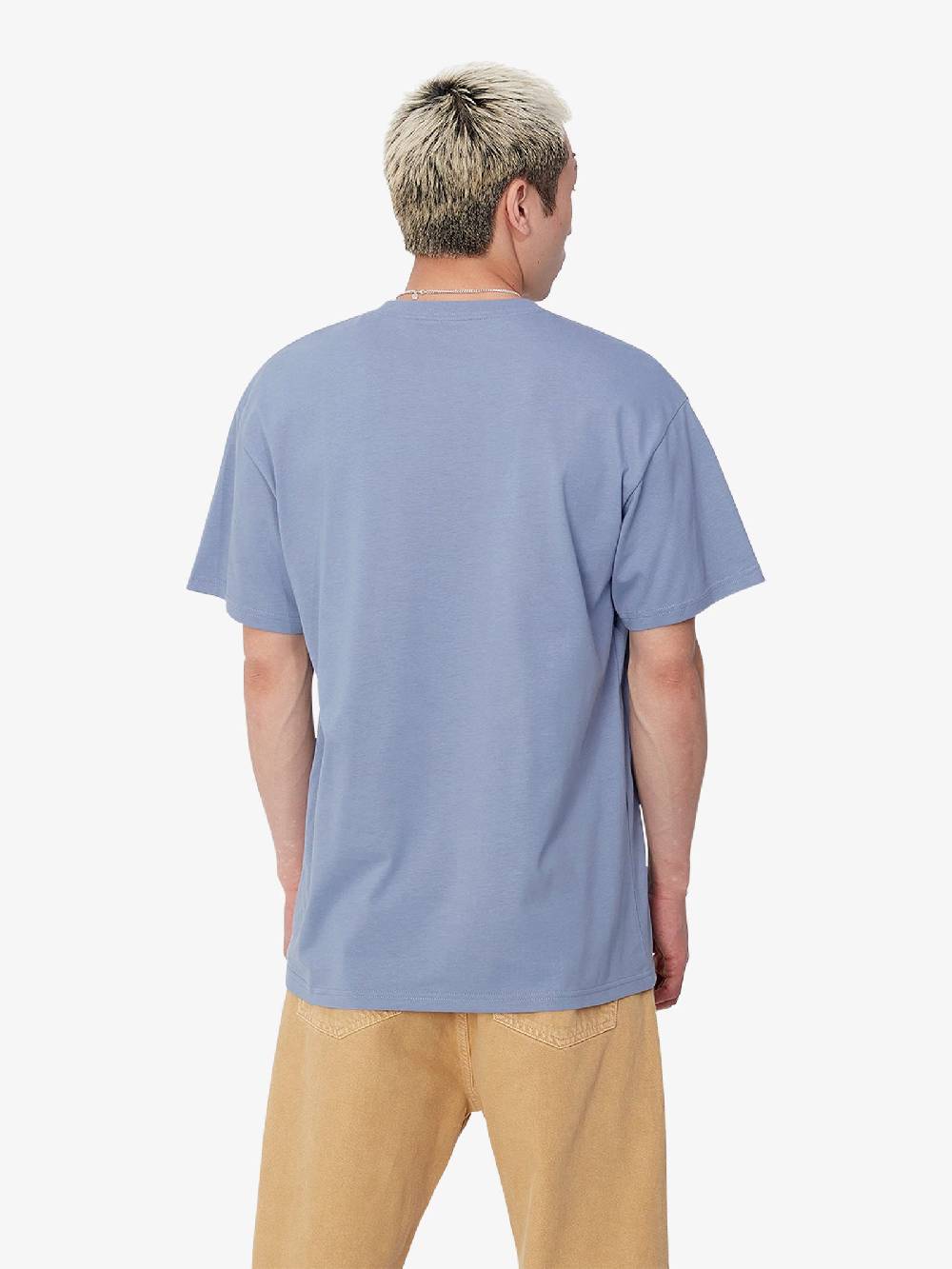 CARHARTT WIP T-shirt S/S Chase T-Shirt I026391_ uomo cotone blu Promozione