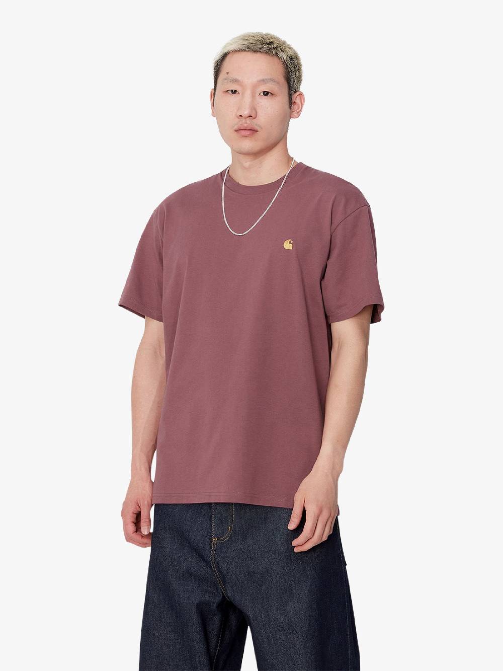 CARHARTT WIP T-Shirt S/S Chase I026391_00R_XX uomo in cotone bianco Pezzi Unici