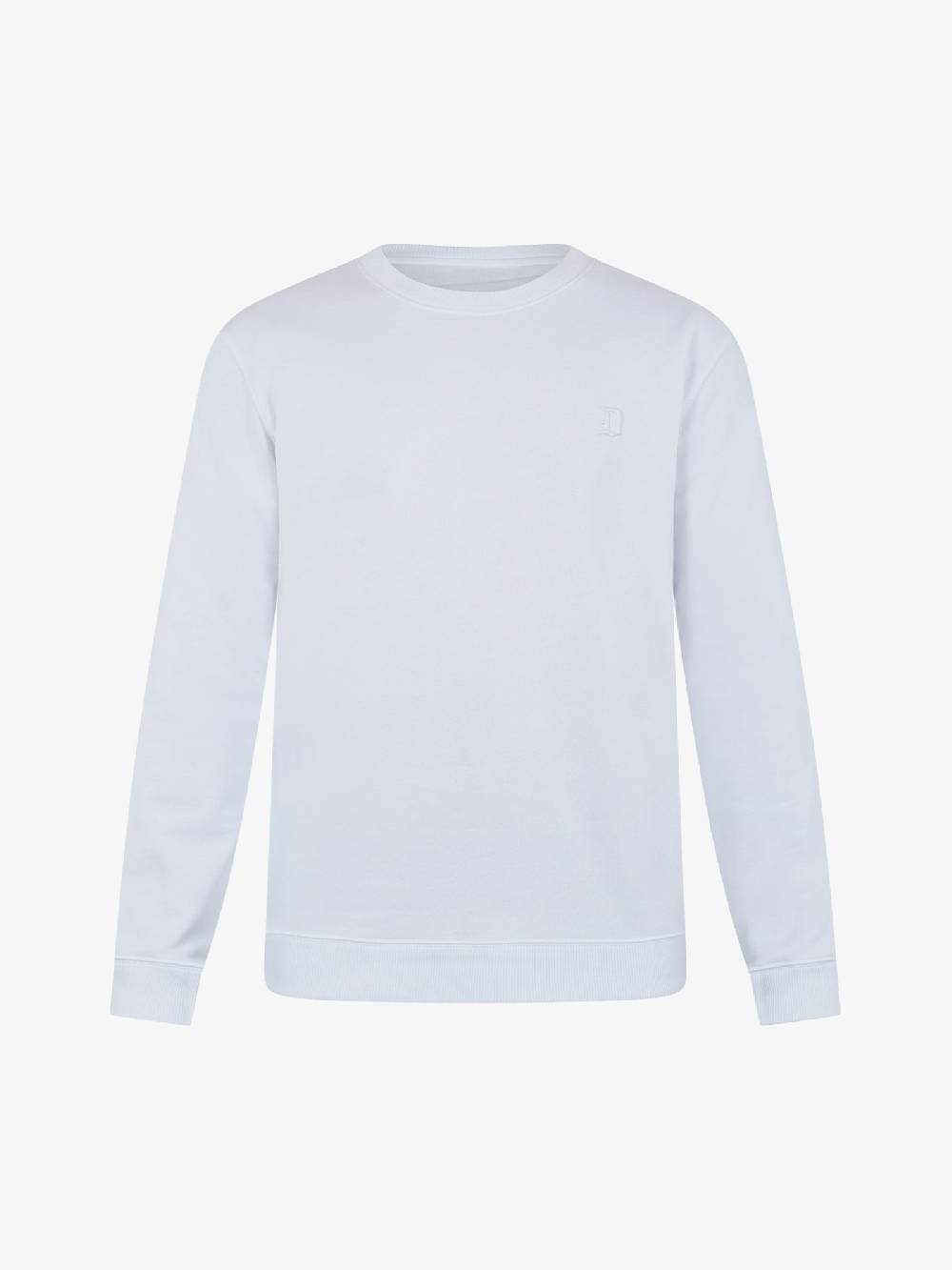 DONDUP Felpa girocollo in jersey di cotone UF641 KF0196U FS6 DU uomo bianco Soddisfazione Garantita
