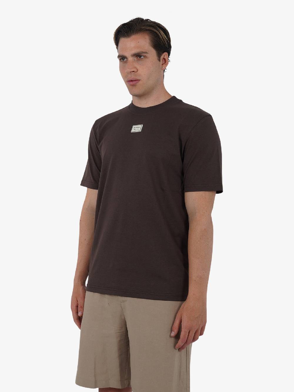 YES LONDON T-shirt XM4116 uomo cotone marrone Acquista Ora