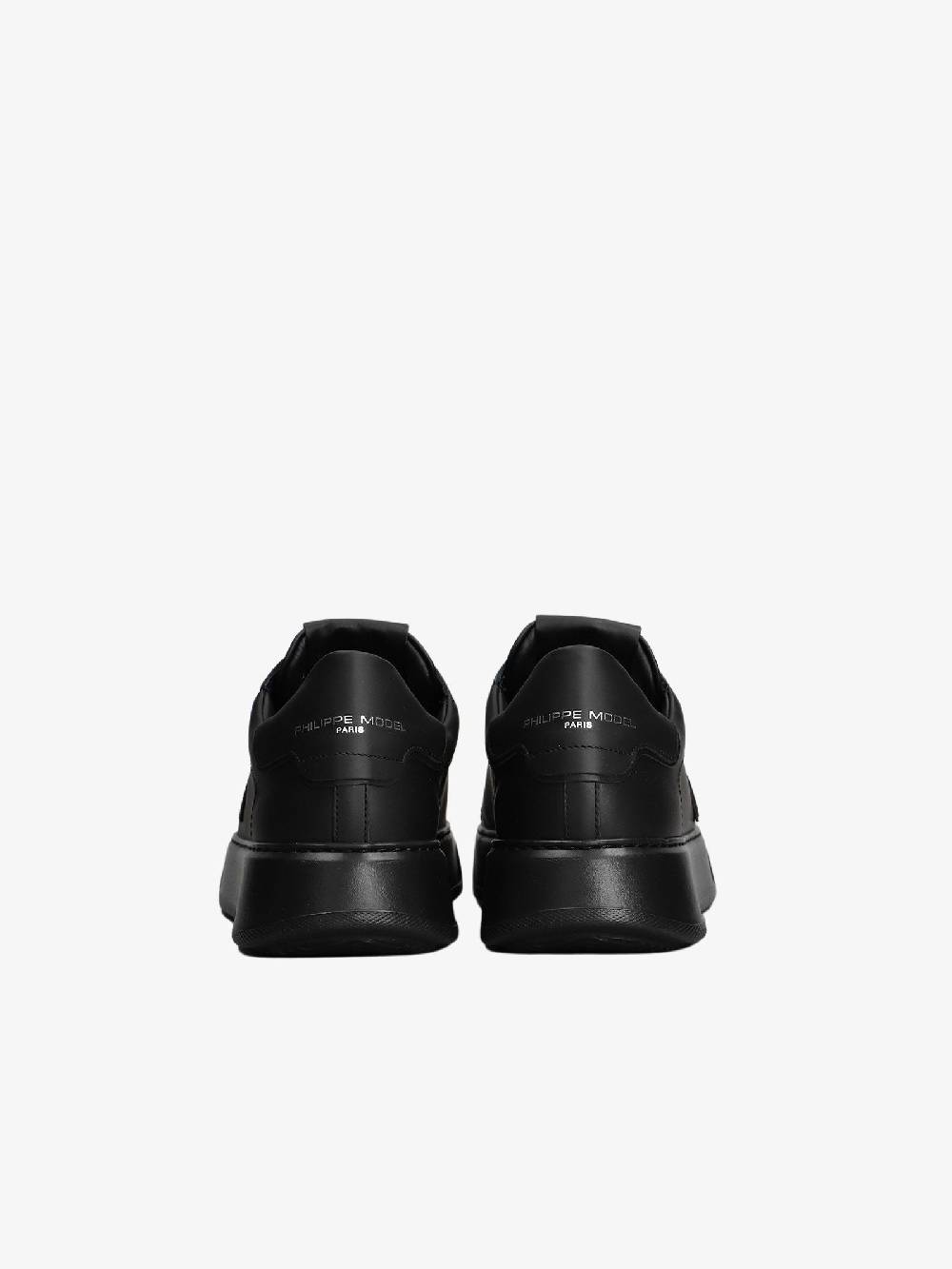 PHILIPPE MODEL Sneaker Temple Veau - Noir Blanc Shopping Online