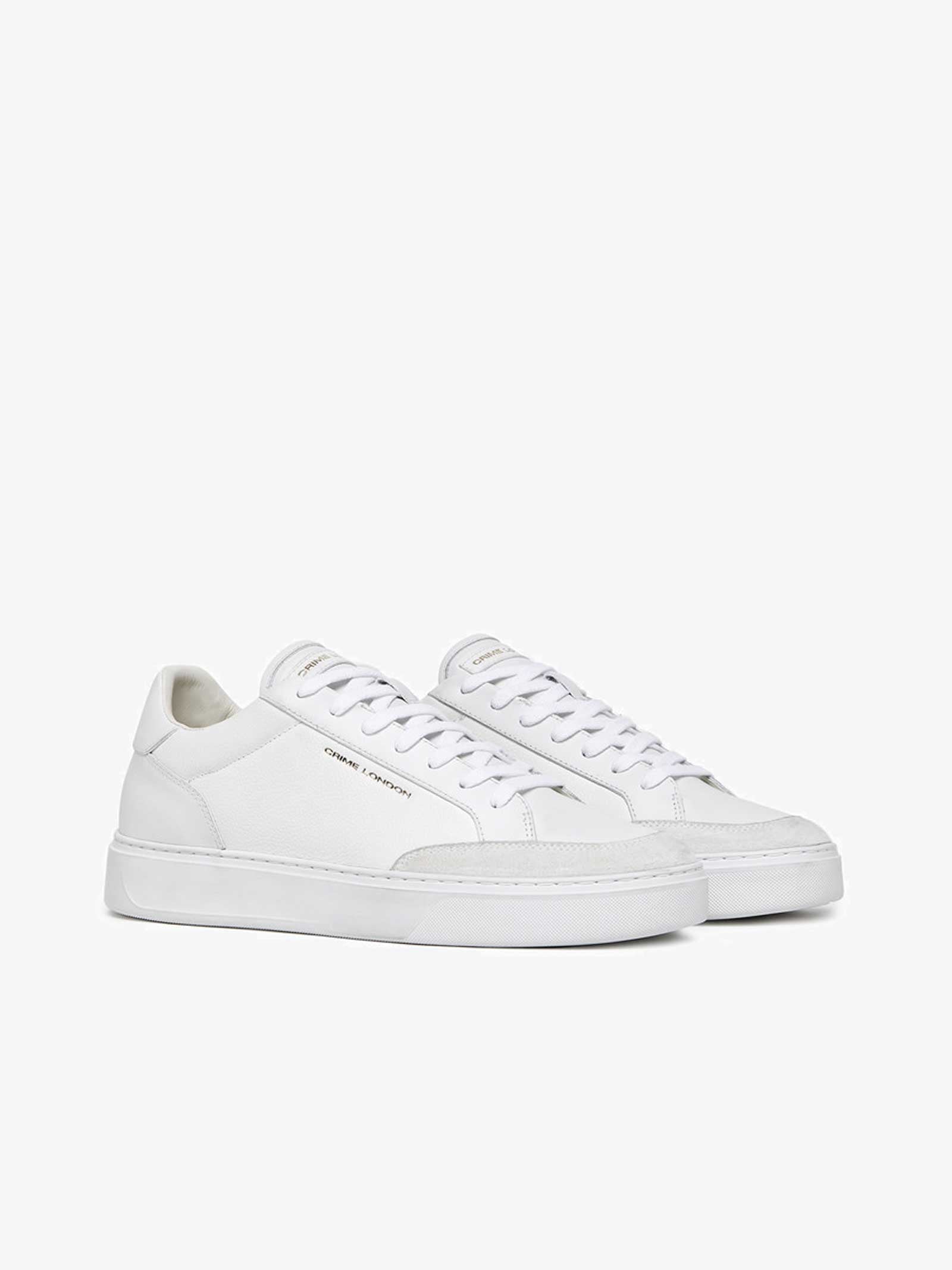CRIME LONDON Sneakers Eclipse 17670PP6 uomo pelle bianco Offerta Pasqua