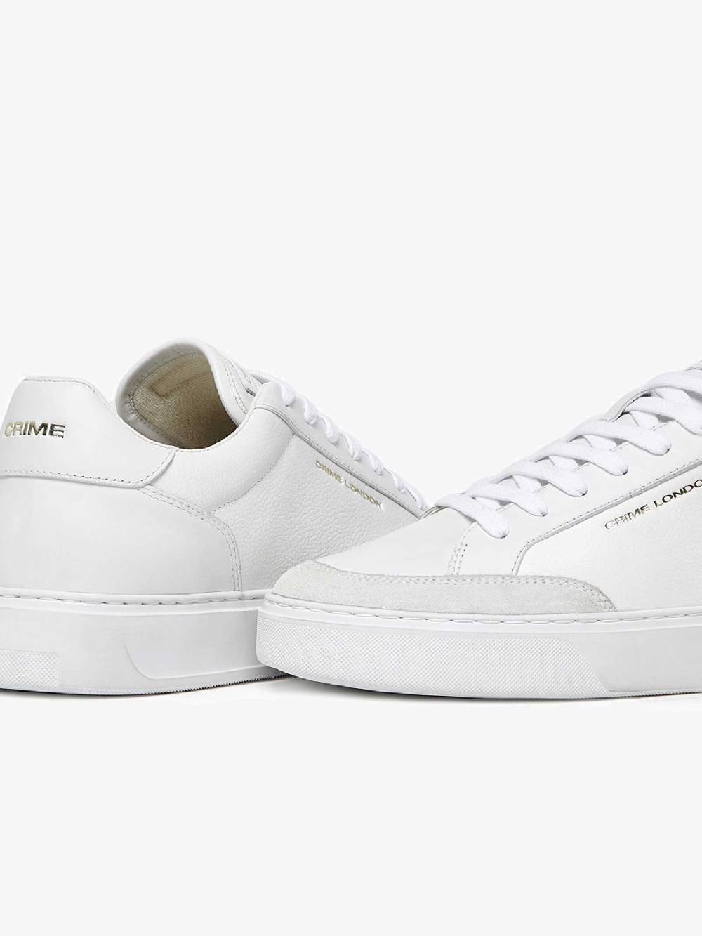 CRIME LONDON Sneakers Eclipse 17670PP6 uomo pelle bianco Offerta Pasqua