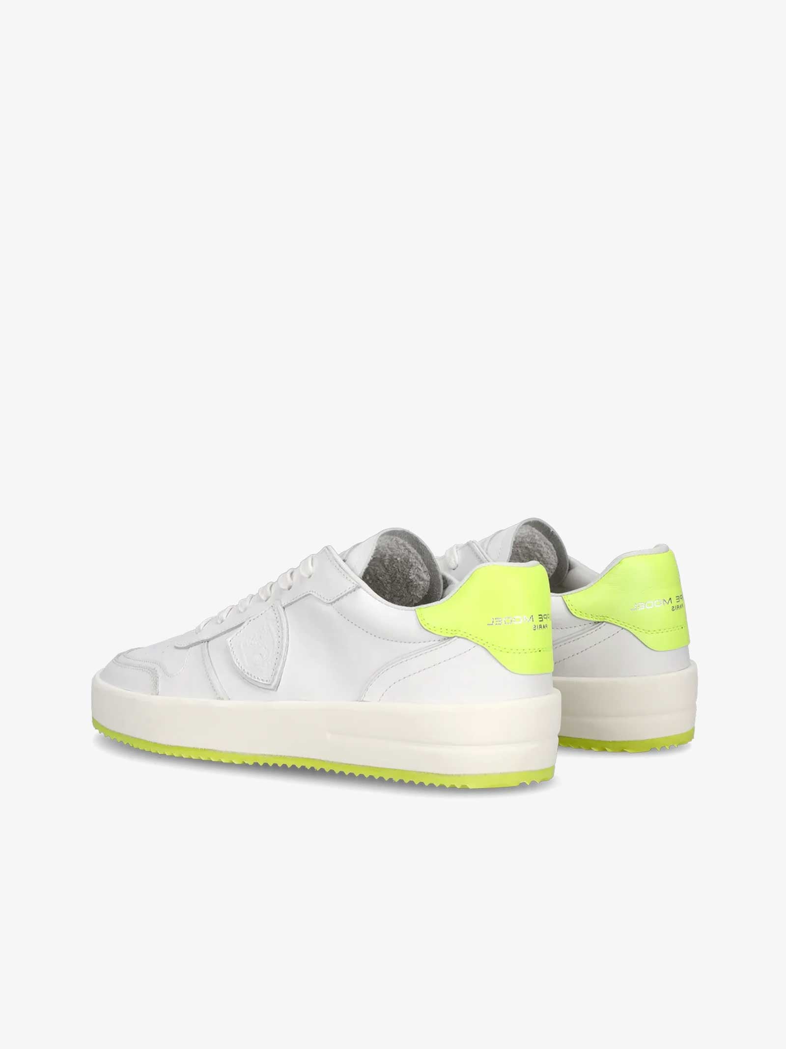 PHILIPPE MODEL Sneakers Nice Low VNLU uomo pelle bianco Outlet