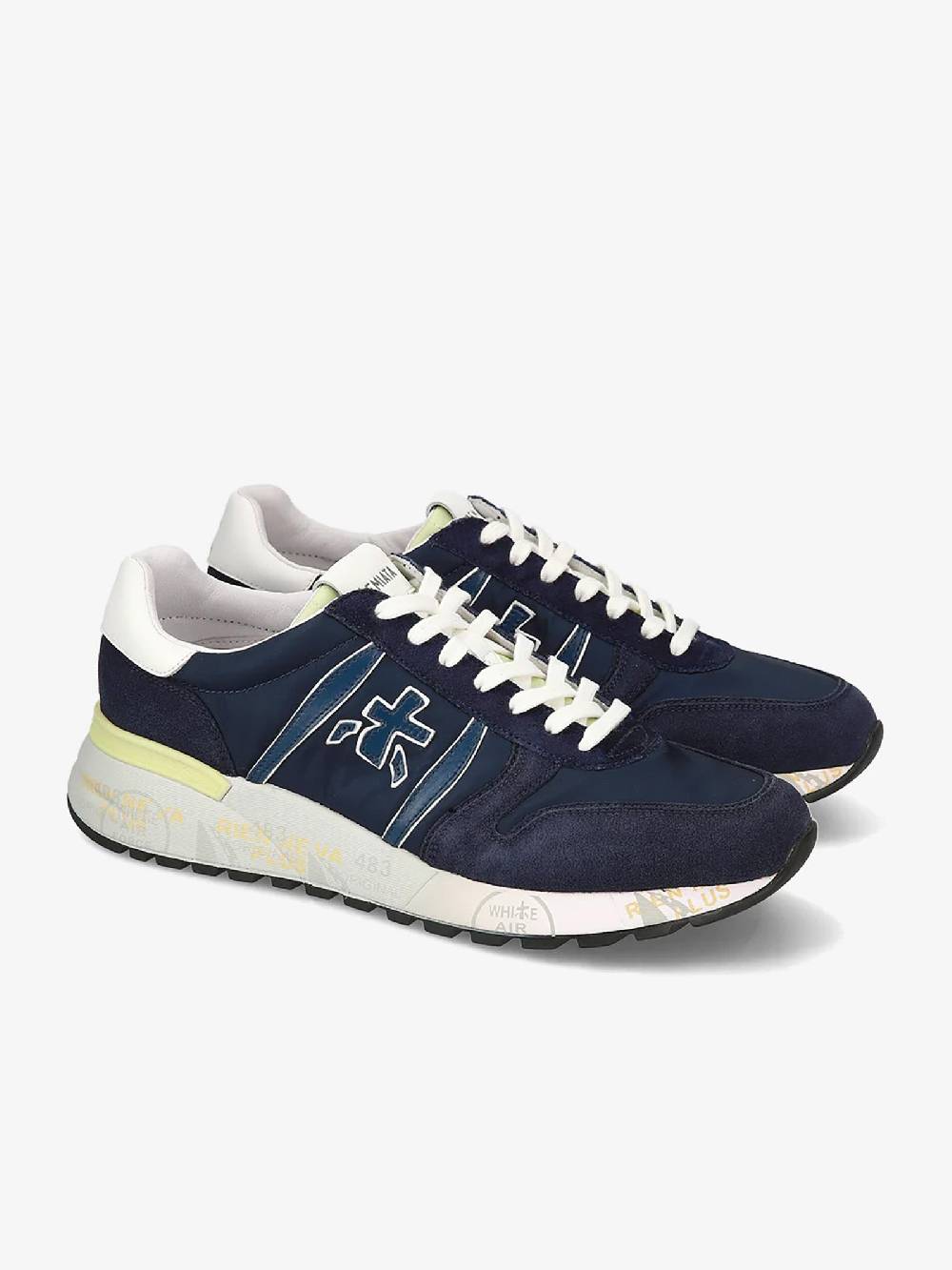 PREMIATA Sneakers LANDER 6634 uomo pelle blu In Saldo
