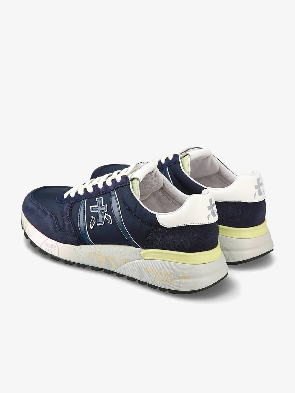 PREMIATA Sneakers LANDER 6634 uomo pelle blu In Saldo