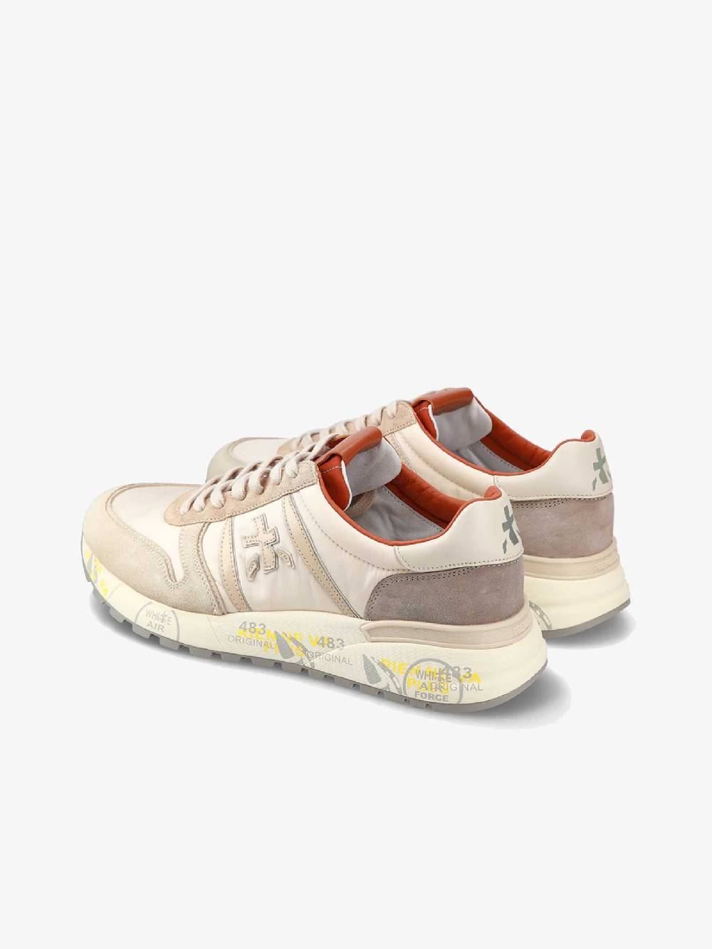 PREMIATA Sneakers LANDER 6633 uomo pelle beige Nuova