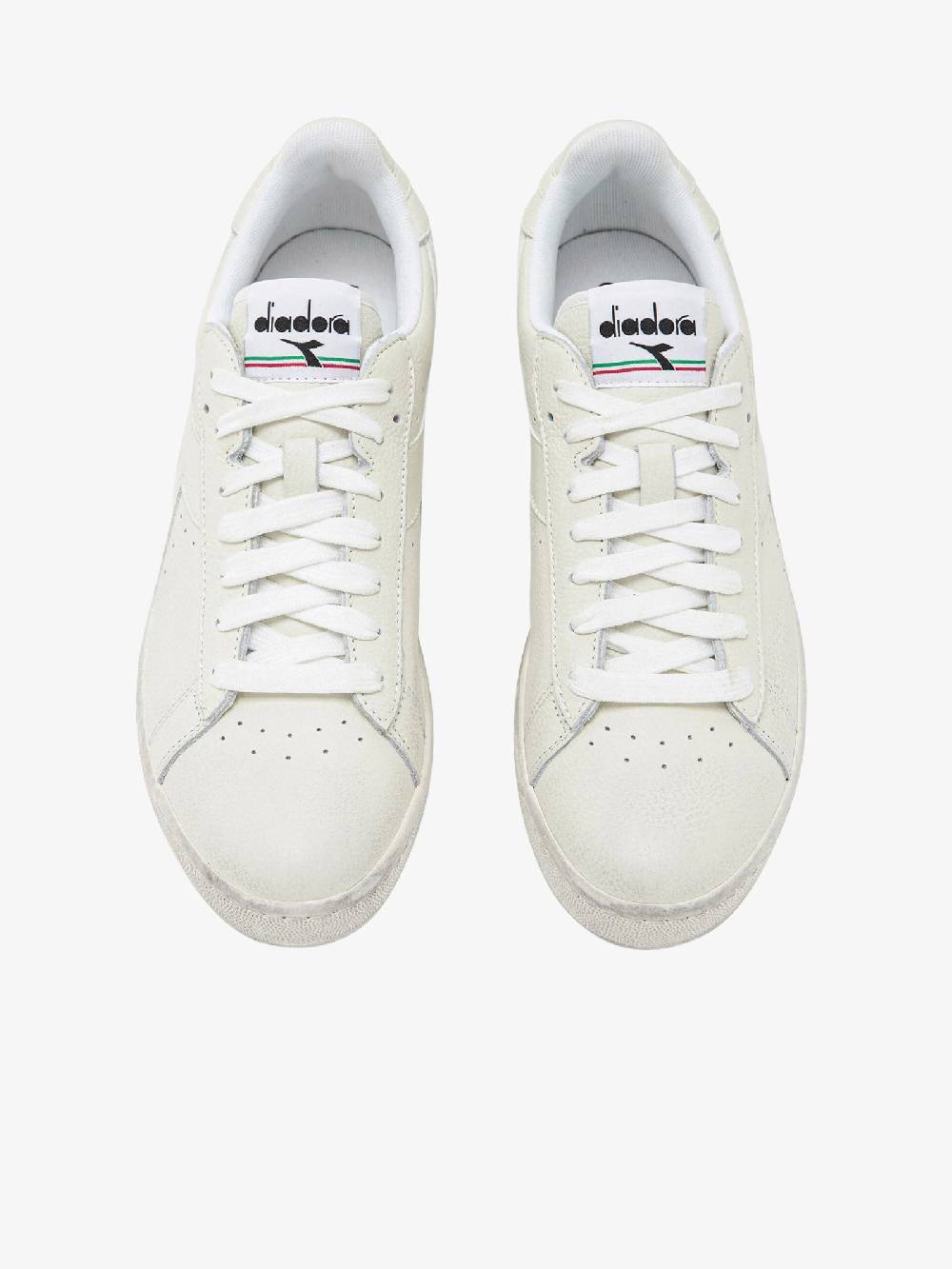 DIADORA Sneakers Game L Low Waxed 501.178301_ uomo in pelle bianco Italia