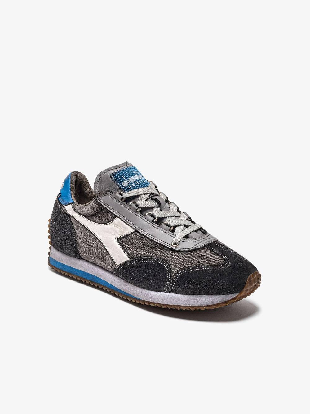 DIADORA Sneakers EQUIPE H DIRTY STONE WASH EVO 201.174736_ uomo pelle grigio Qualità