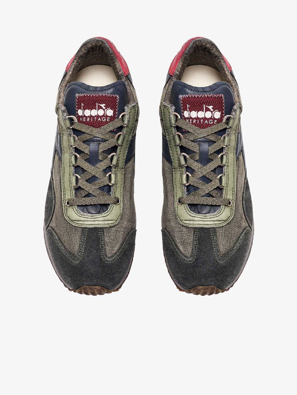 DIADORA Sneakers EQUIPE H DIRTY STONE WASH EVO 201.174736_ uomo pelle multicolor Vendita