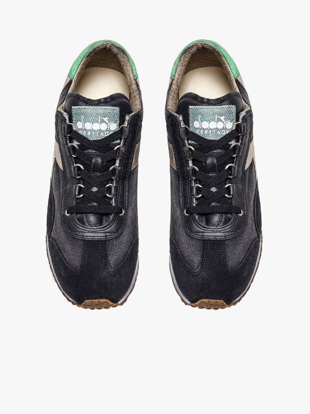 DIADORA Sneakers EQUIPE H DIRTY STONE WASH EVO 201.174736_ uomo pelle nero Promozione